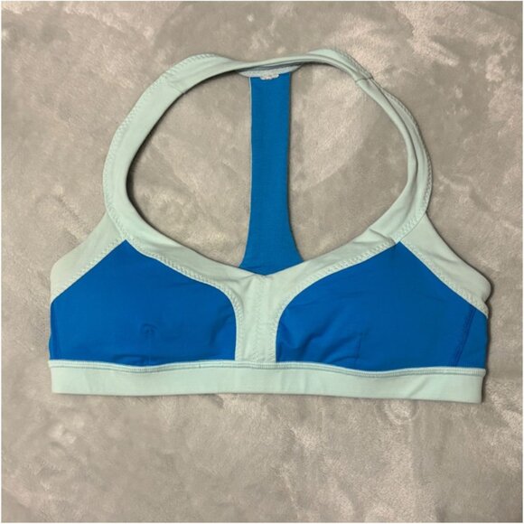 Lululemon Run Sprint Sports Bra Beach Blanket Blue Medium Support Racerback 6 - Picture 2 of 7